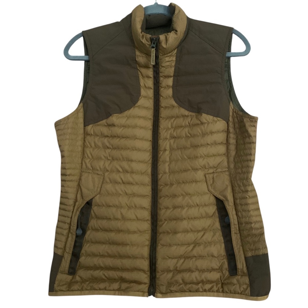 Eddie Bauer Womens Stormdown 700 Goose Down Quilted Vest Brown Sz S